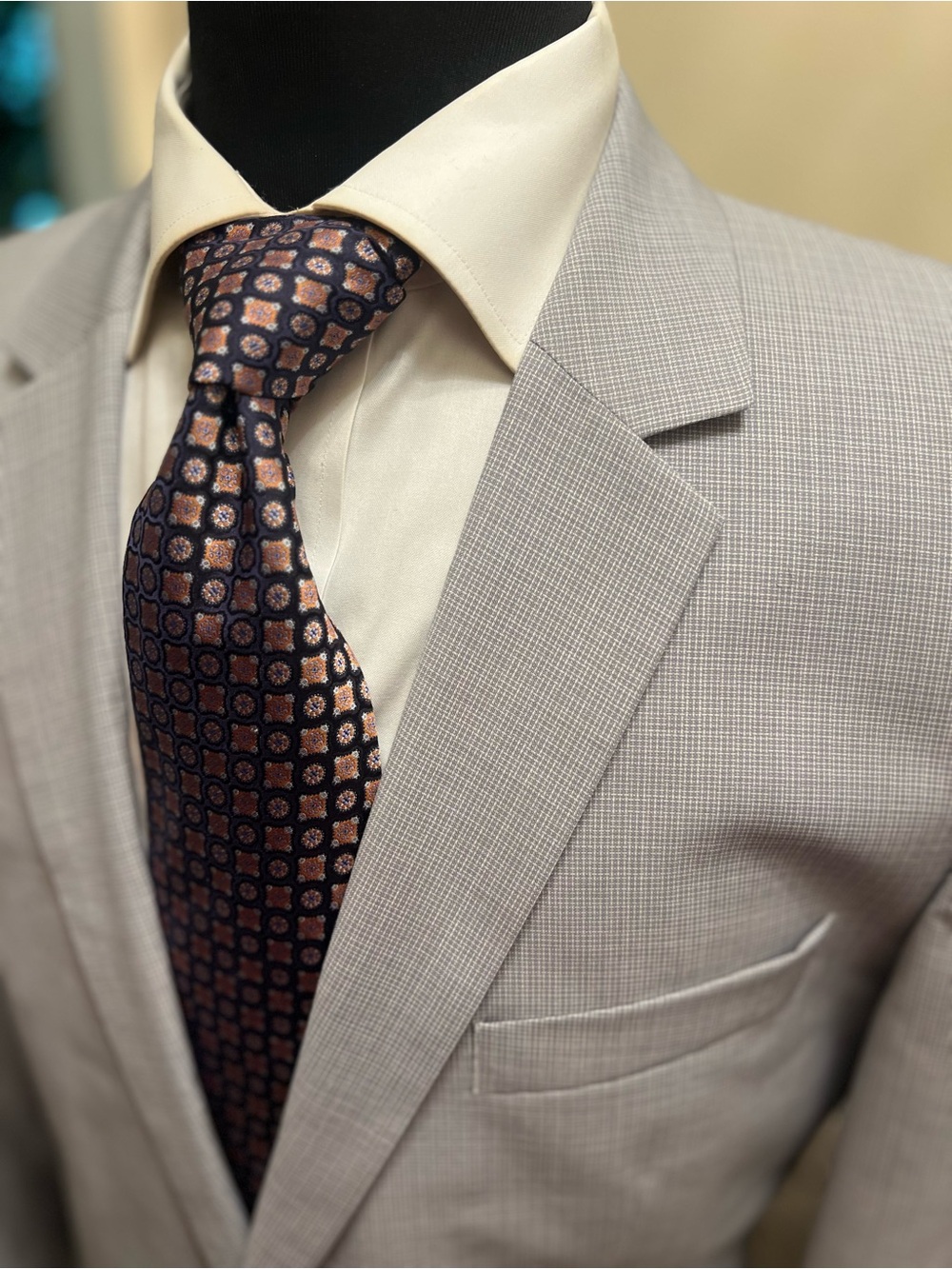 Hugo Boss Light Gray Checked Men's Sport Coat Blazer Suit Jacket Mint Condition